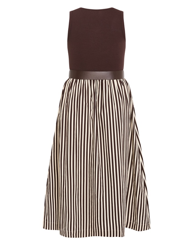 City Chic - Plus size Briar Contrast Stripe Dress - dark chocolate