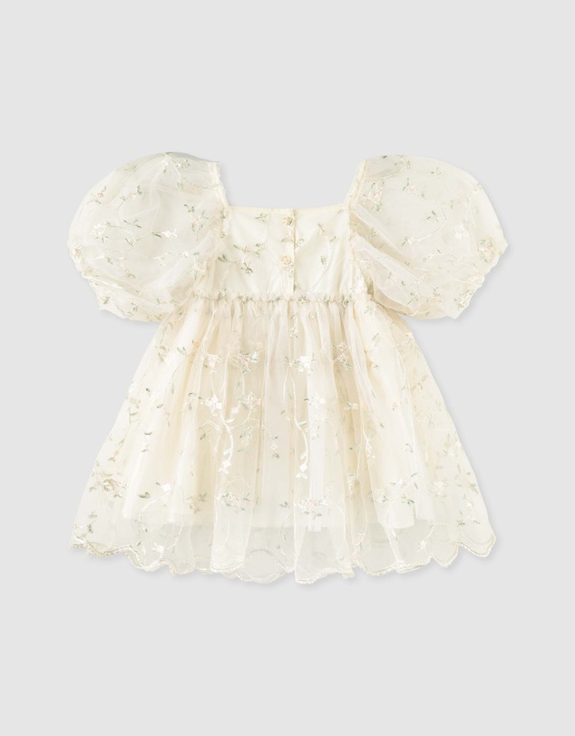Designer Kidz - Ava Embroidered Floral Dress