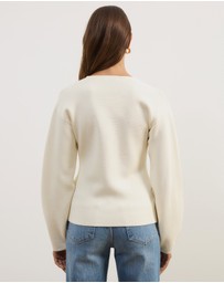 Atmos&Here - Knit Cardigan with Fitted Waist