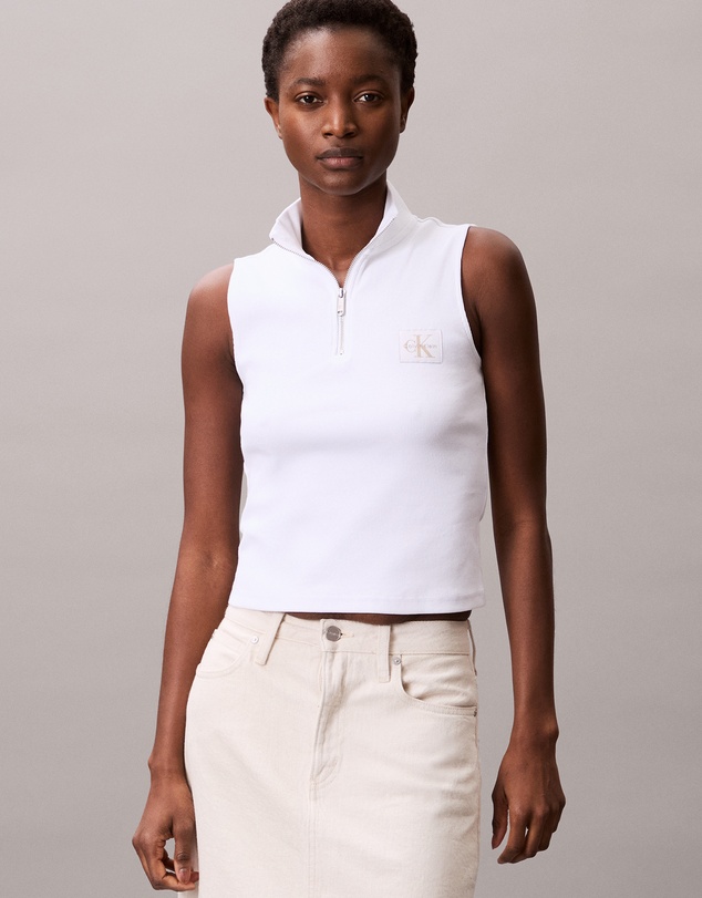 Calvin Klein Jeans - Sleeveless Quarter Zip Top