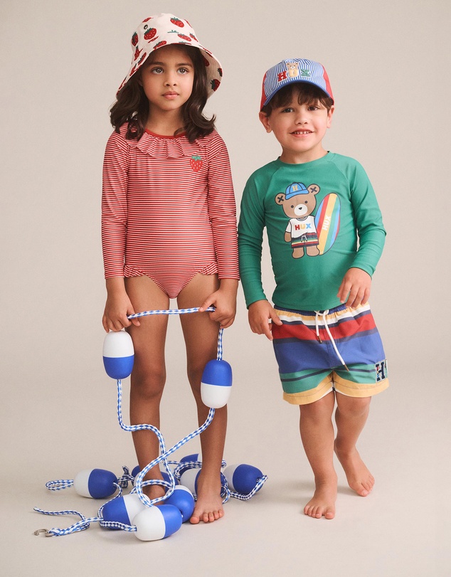 Huxbaby - Variegated Stripe Boardshorts - Babies-Teens
