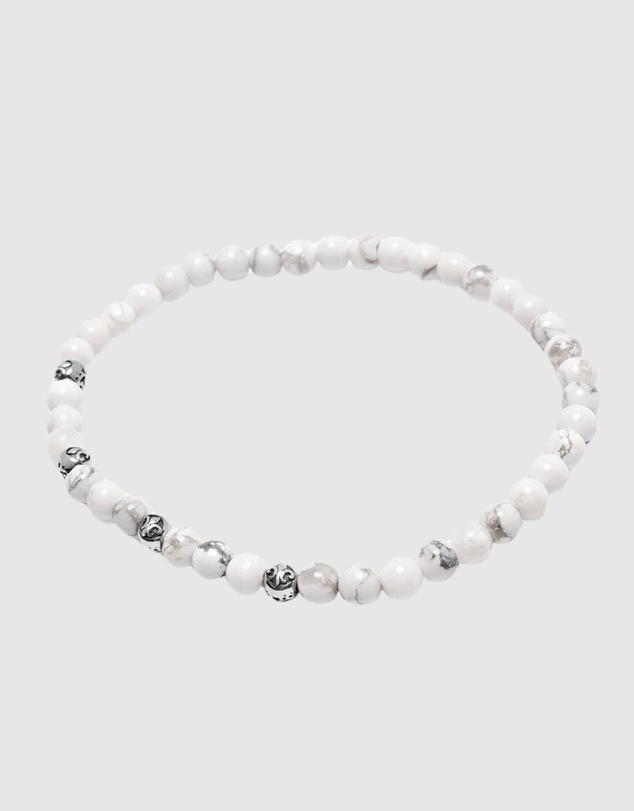 Nialaya Jewellery - Men's Wristband with Howlite