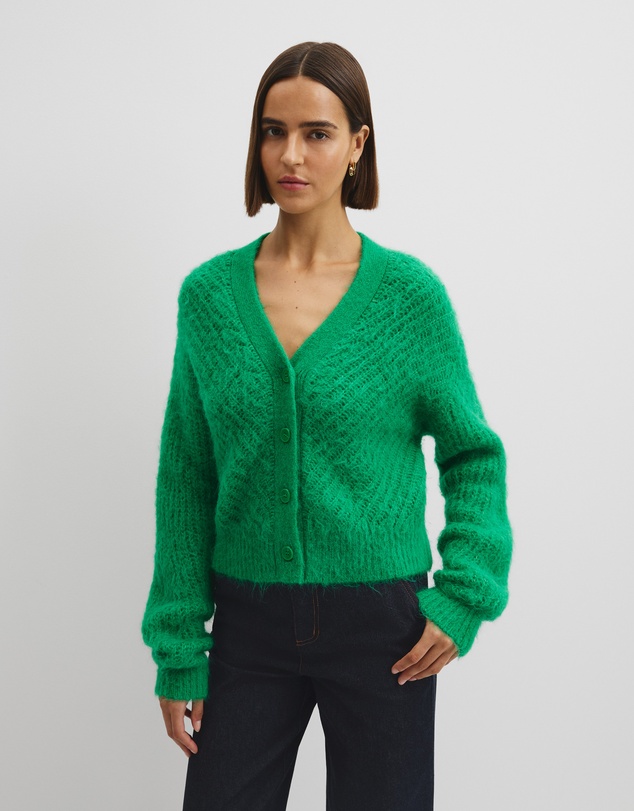 Country Road - Long Sleeve Fluffy Knit Cardigan