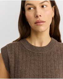 Toorallie - Grid Knit Vest