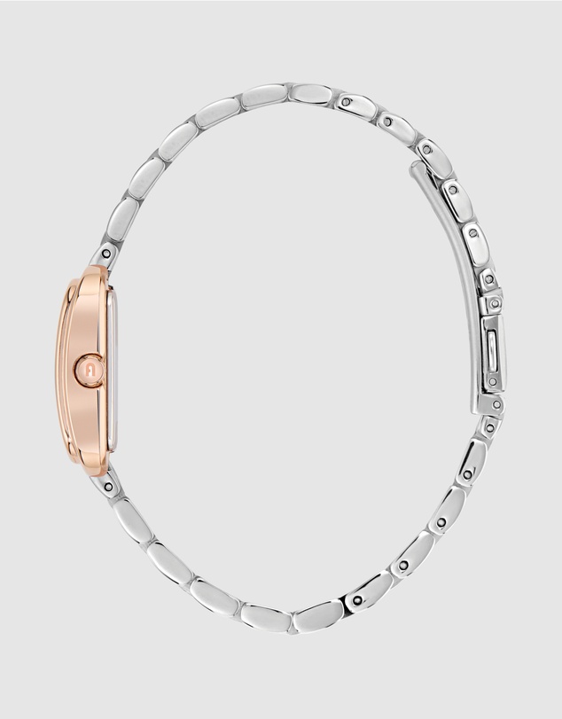 Furla - Diamante 27.5mm Square Rose Gold-tone Dial with Two-Tone Bracelet
