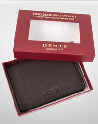 DENTS - RFID Pebble Grain Leather Credit Card Holder Minimalist
