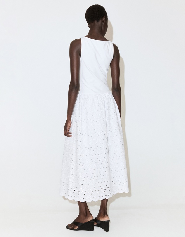M.N.G - A-Line Dress with Broderie Anglaise Embroidery