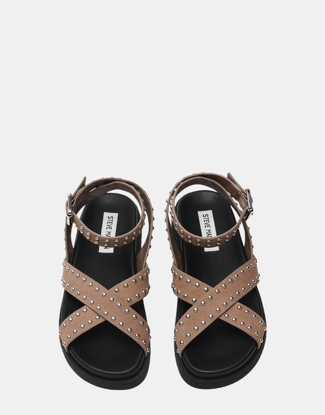 Steve Madden - My Bestie-S Taupe Suede Sandals