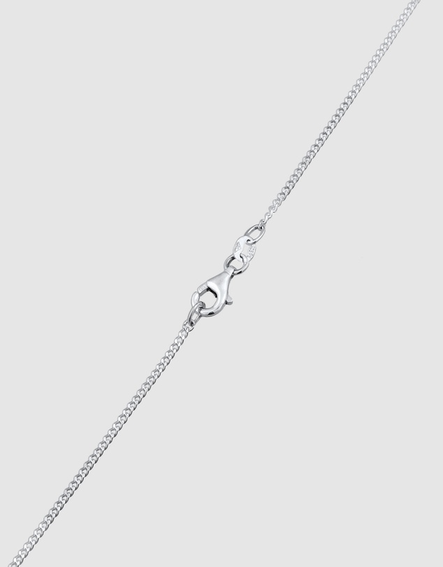 Elli Jewelry - Necklace with Pendant Circle Brushed 925 Sterling Silver