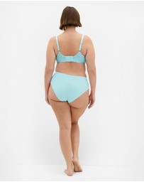 City Chic - Plus size Hailey Demi T-Shirt Bra - blue tint