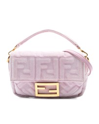 Pre-Loved by Azura Reborn - Pre-Loved Mini Zucca Embossed Velvet Baguette Satchel