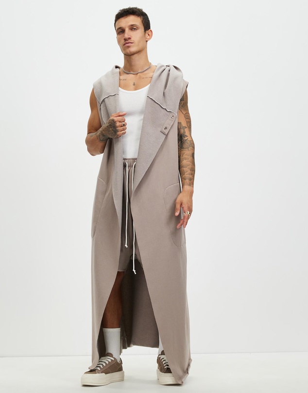 Surrounded By Ghosts - The Purpurite Long Hooded Fleece Sleeveless Cardigan