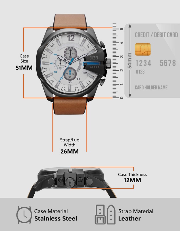 Diesel - Mega Chief Brown Chronograph Watch