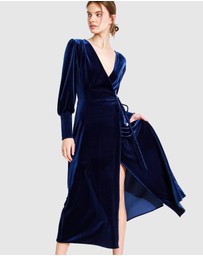 Belle & Bloom - Current Mood Velvet Wrap Dress