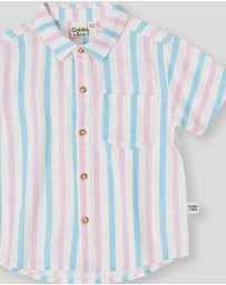 Goldie + Ace - Playtime Stripe Holiday Shirt- ICONIC EXCLUSIVE- Babies-Kids