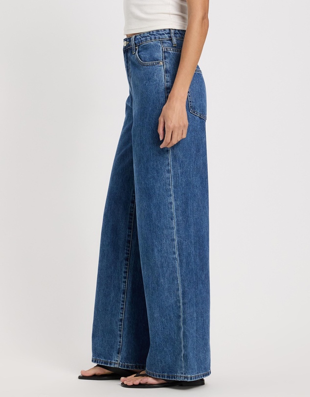 AERE - High Rise Wide Leg Jeans