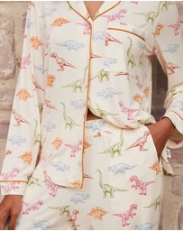 Chelsea Peers - Dinosaur Print Long Pyjama Set
