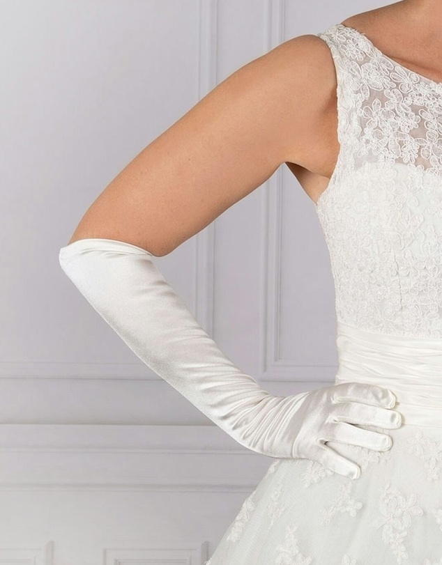 DENTS - Long Above Elbow Satin Gloves