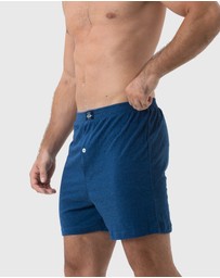 Coast Clothing - 2 Pack Navy Knit Boxers - Navy