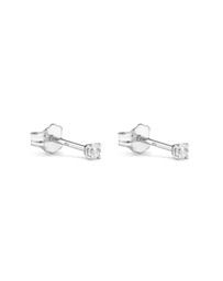 Michael Hill - 0.10 Carat TW Diamond Mini Solitaire Stud Earrings in 10kt White Gold
