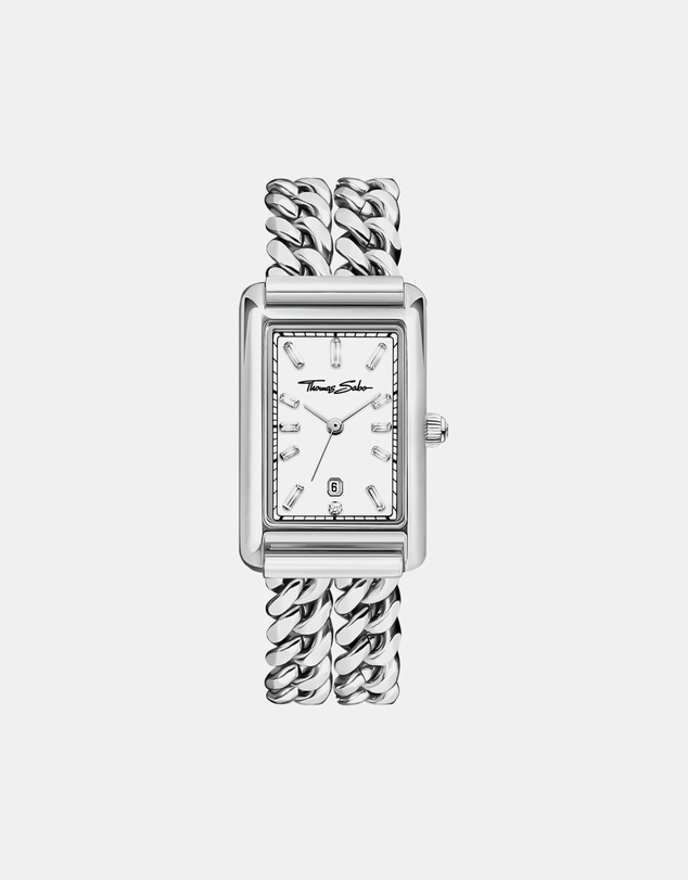 THOMAS SABO - THOMAS SABO Ladies Rectangular Watch in Silver
