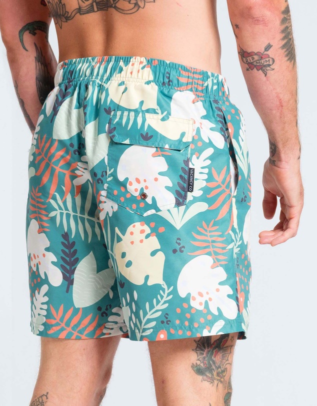 Vacancy Co - Abstract Leaf Swim Short