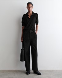 COS - Pima Cotton Barrel-Leg Trousers