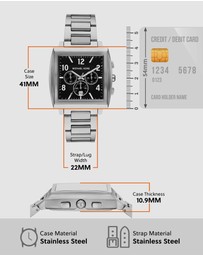 Michael Kors - Rhys Silver Tone Chronograph Watch