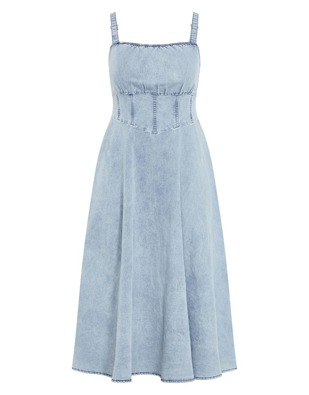 City Chic - Denim Corset Dress