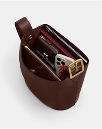 Coach - Natural Grain Leather Bowery Bucket Bag
