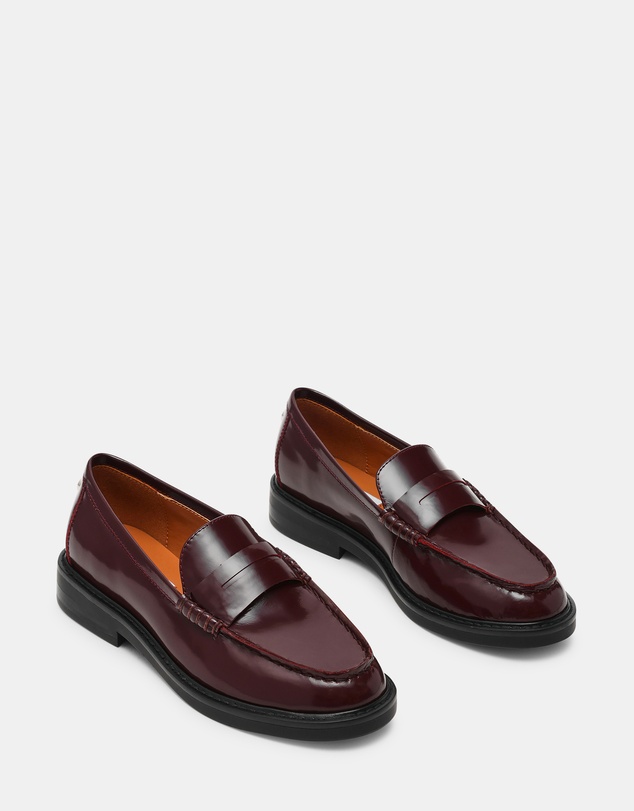 Steve Madden - Adison Wine Leather Loafers