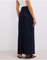 The Fated - Asha Denim Maxi Skirt