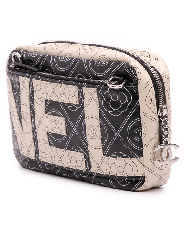 Pre-Loved by Azura Reborn - Pre-Loved Coated Canvas Camellia Logo Camera Bag