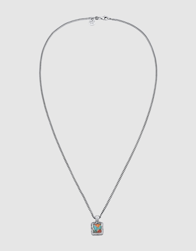 Haze & Glory - ICONIC EXCLUSIVE - Copper Turquoise Pendant Necklace in Oxidised 925 Silver