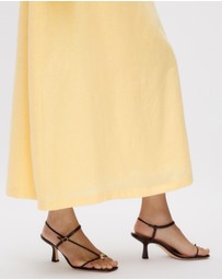 Minima Esenciales - Nivas Linen Empire Strapless Dress