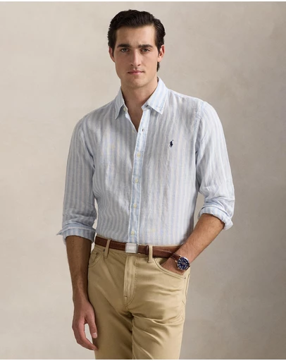 Polo Ralph Lauren - Custom Fit Striped Linen Shirt