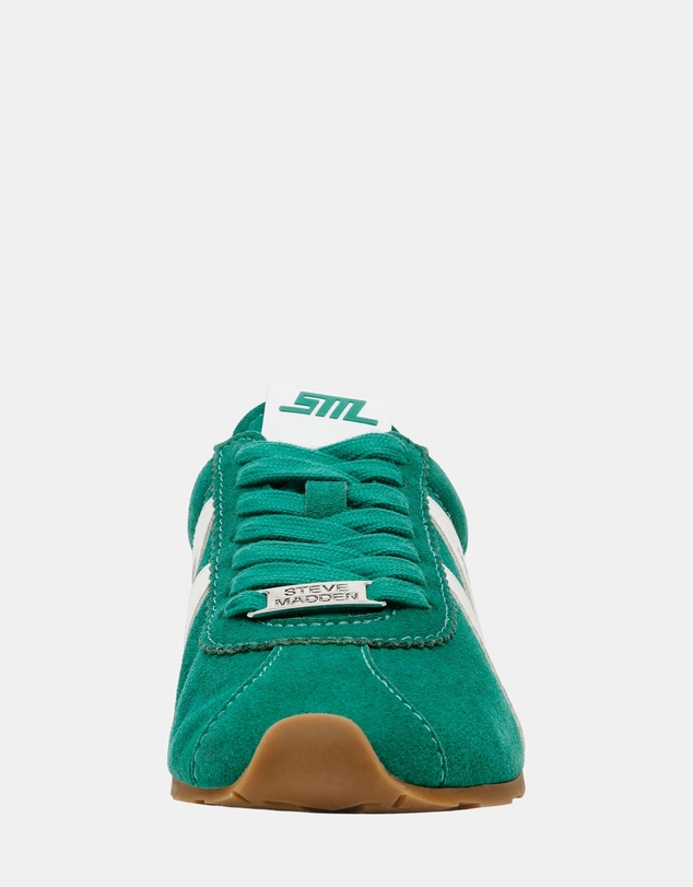 Steve Madden - Countdown Green Suede Sneakers