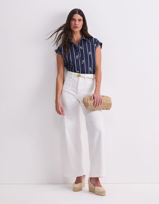 Sportscraft - Hampton Stripe Linen Blouse