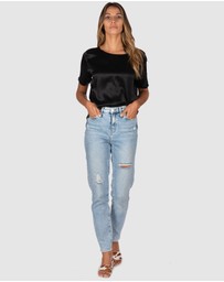 CAMIXA - Teena Satin Silk T-shirt