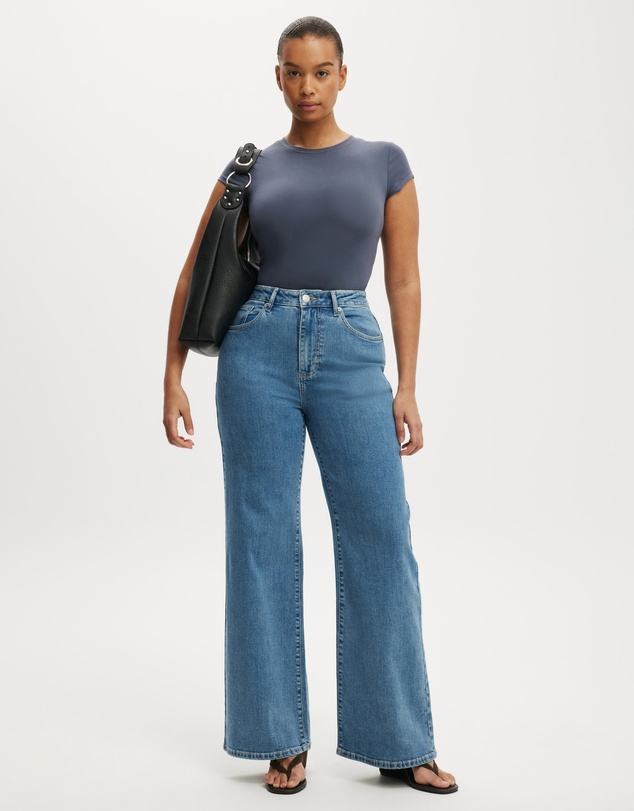 Cotton On - Curvy Stretch Wide Jeans