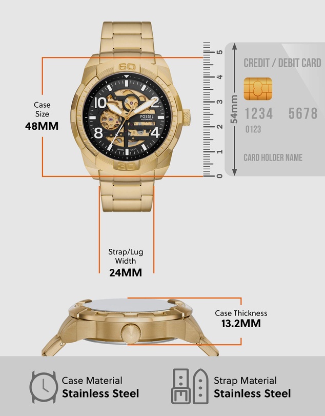 Fossil - Bronson Gold Tone Analogue Watch