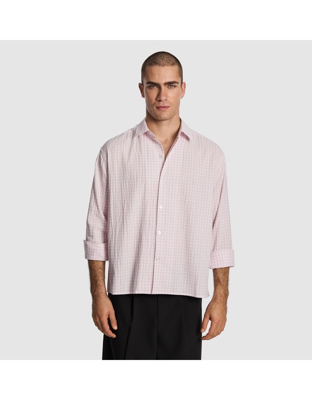 yd. - Milano Textured Check Shirt