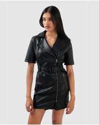 Belle & Bloom - Wild Nights Vegan Leather Mini Dress