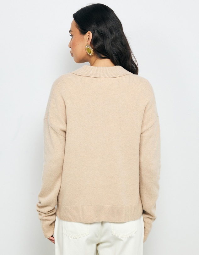 AERE - Asha Merino Wool Blend Polo Knit