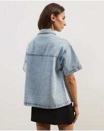 Atmos&Here - Orien Short Sleeve Denim Jacket