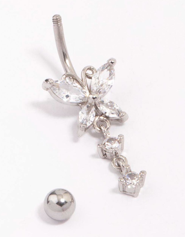 Lovisa - Surgical Steel Butterfly Double Drop Belly Piercing