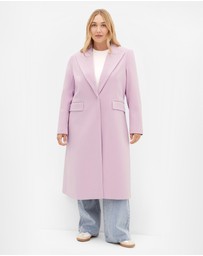City Chic - Keira Longline Melton Coat