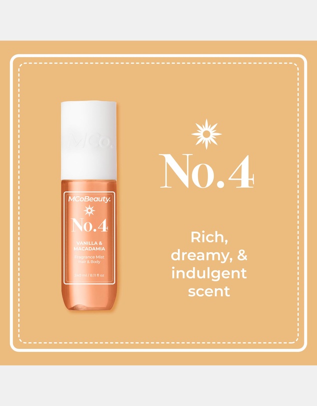 MCoBeauty - Fragrance Mist Hair & Body 90ml - No.4 (Vanilla & Macadamia)