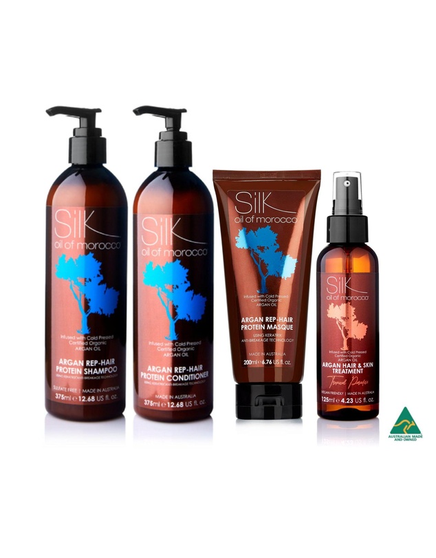 Silk Oil of Morocco - Silk Oil of Morocco - The Repair Protein Argan Collection (Everything You Need)