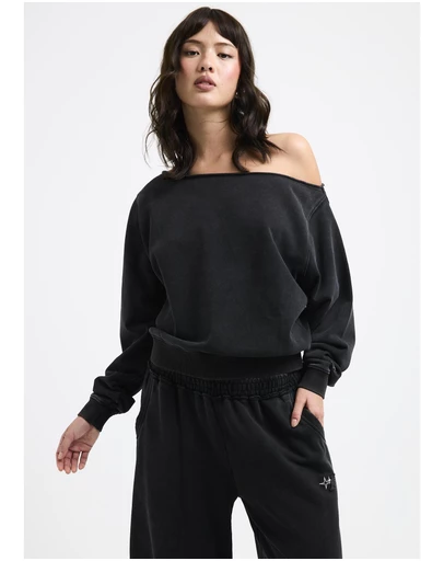 Insight - Hana Off Shoulder Fleece Jumper